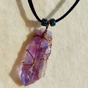 Amethyst Crystal Pendant Necklace